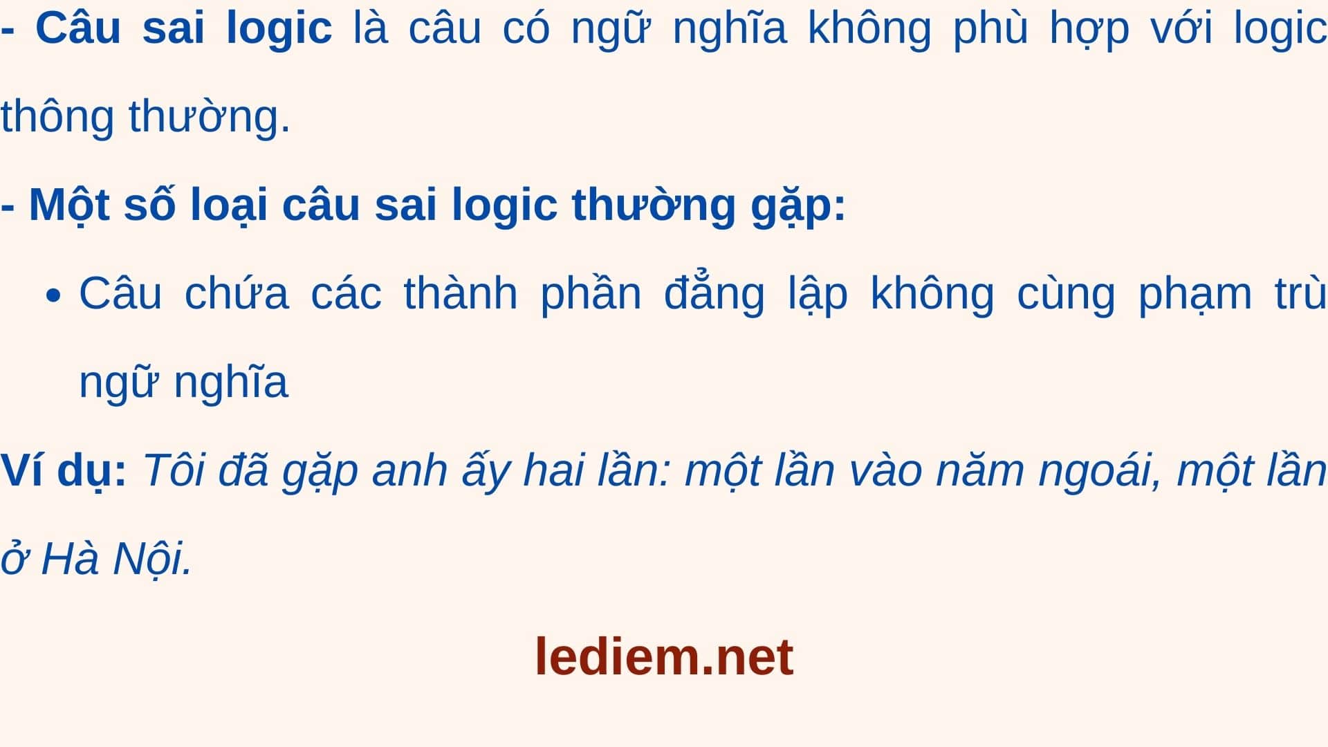 lỗi câu sai logic và cách sửa ; soạn lỗi câu sai logic và cách sửa