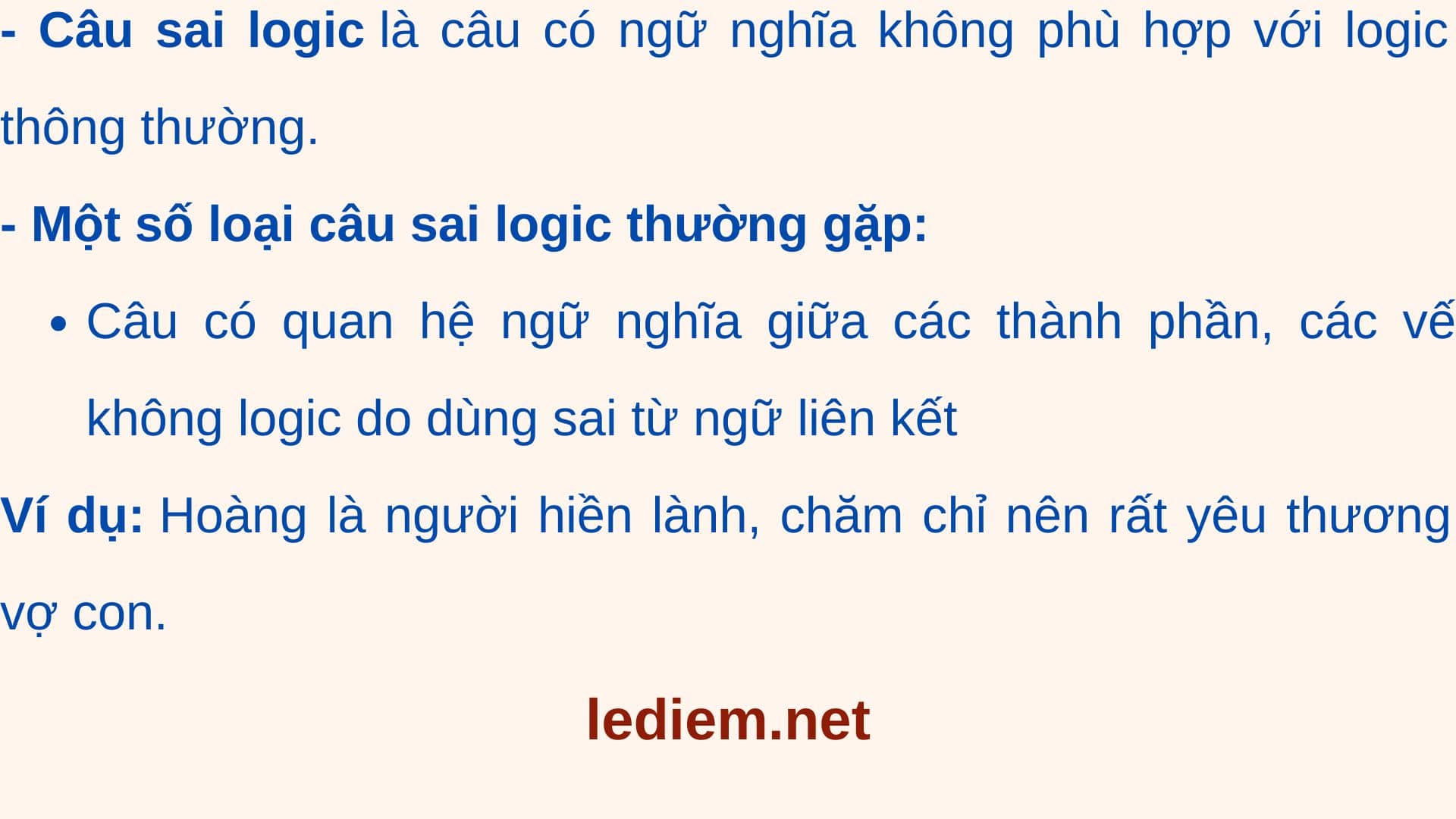 lỗi câu sai logic và cách sửa ; soạn lỗi câu sai logic