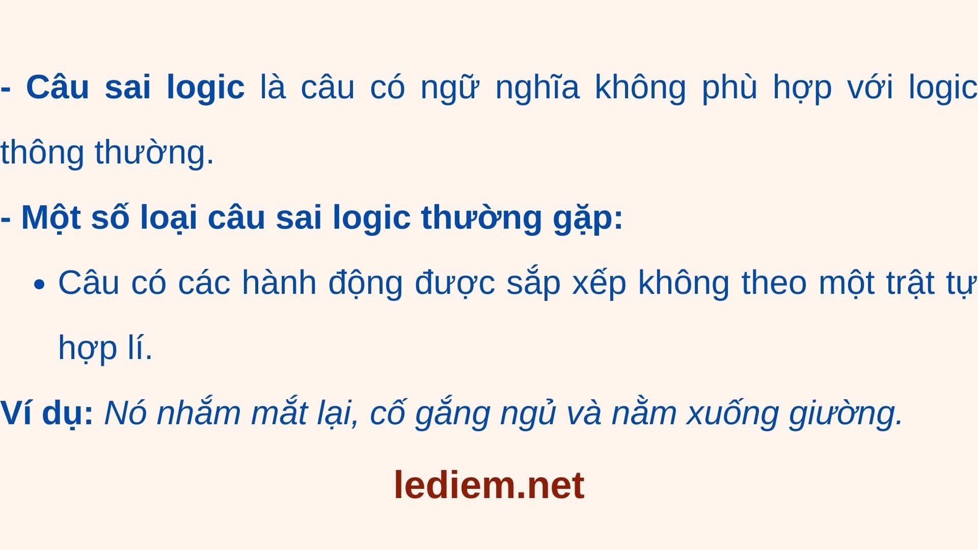 lỗi câu sai logic và cách sửa ; soạn lỗi câu sai logic