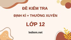 Đề kiểm tra Lớp 12