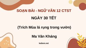 ngày 30 tết ; soạn bài ngày 30 tết