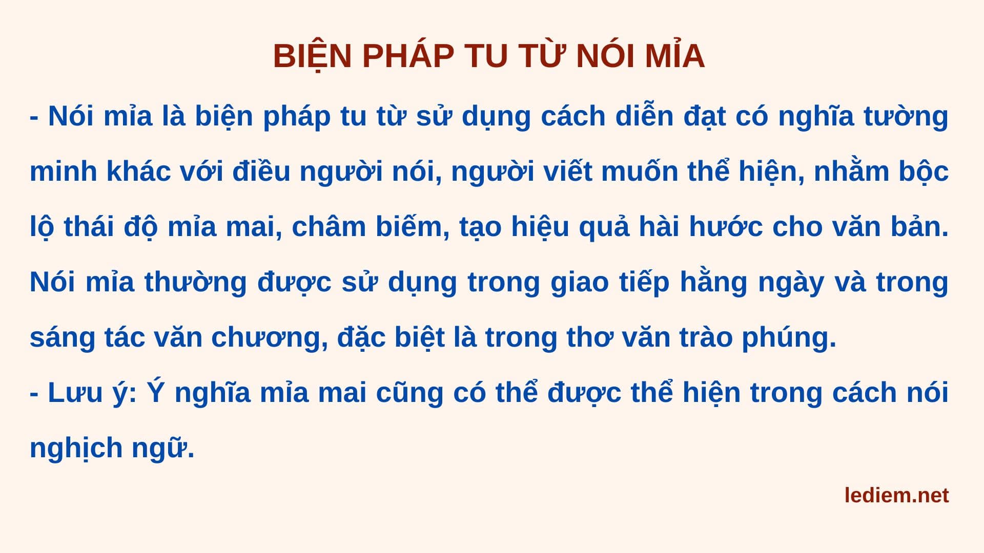 biện pháp tu từ nói mỉa ; soạn bài biện pháp tu từ nói mỉa